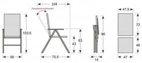 CONCEPT teak FSC - ogrodowy aluminiowy fotel rozkładany