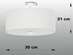 Biały minimalistyczny okrągły plafon 30 cm - EX661-Skalo