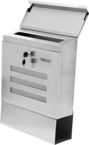 Wisząca skrzynka na listy ze stali nierdzewnej 35 x 44 x 11 cm