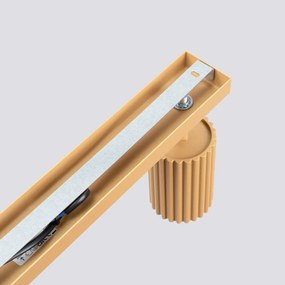 Listwa oświetleniowa 3-punktowa KARBON 3L złota ryflowana SOLLUX  LIGHTING