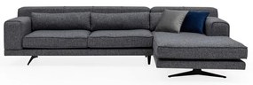 Ciemnoszara sofa narożna Artie Jivago, narożnik prawy