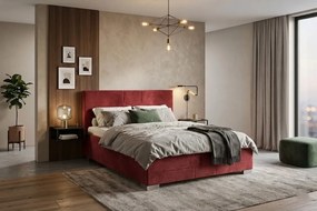 Łóżko KATI 140x200 cm Czerwony Bez materaca