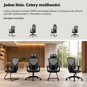 Fotel biurowy obrotowy czarny: ORBIT