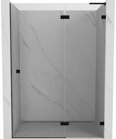 Mexen Lunar L drzwi prysznicowe uchylne prawe 135 cm, transparent, czarne - 834L-135-000-70-00-P