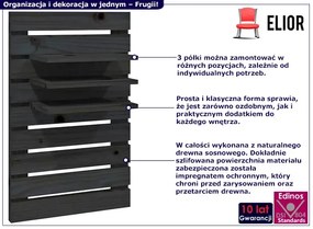2 sztuki czarnych półek ściennych - Doxi