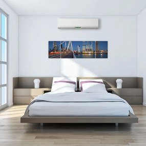 Obraz - Zmierzch w Rotterdamie, Holandia (170x50 cm)