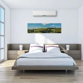 Obraz - Jezioro w lesie (170x50 cm)