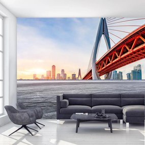 Fototapeta - Zachód Słońca w Chongqing (196x136 cm)