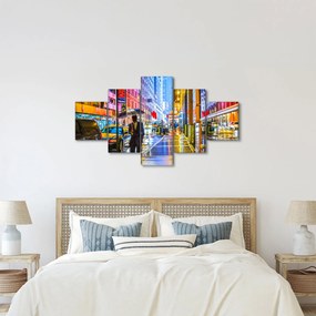 Obraz - Miasto w neonowym blasku (125x70 cm)