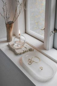 Szklana taca dekoracyjna 14x25,5 cm Opal – Mette Ditmer Denmark