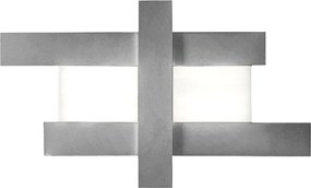 Nowoczesna lampa ścienna LED o mocy 50 W – geometryczna konstrukcja stalowa, ciepłe światło 3000 K, 2620 lm, szerokość 104 cm, IP20