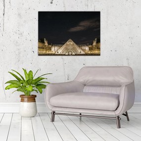 Obraz - Luwr w nocy (70x50 cm)
