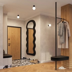 Czarna lampa sufitowa ze szklanym kloszem ø 12 cm Orbital – Sollux