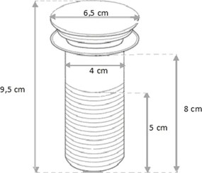 Mexen korek klik-klak okrągły, biały ceramiczny mat - 79910-01