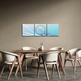 Obraz - Nebieska kropla (z zegarem) (90x30 cm)