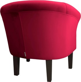 Fotel Milo tkanina Welur wygodny fotel tapicerowany do salonu i sypialni : Kolor nogi - Venge, Kolor tkaniny - VELVET - MG31, Wysokość nogi - 20 cm