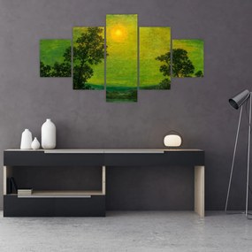 Obraz - Imitator of Ralph Albert Blakelock, Moonlight, reprodukcje (125x70 cm)