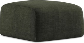 Pufa - z tkaniny strukturalnej - oliwkowy - LEILA