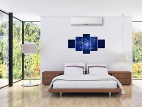 Obraz - niebieska abstrakcja (125x70 cm)