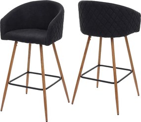 Stołek barowy MCW-D72 (zestaw 2 szt.),  tkanina/tekstylia, antracyt/szary