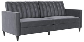 Szara aksamitna sofa 207 cm Celine – Støraa