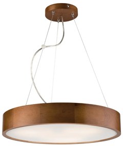 Ciemnobrązowa lampa wisząca ze szklanym kloszem ø 47 cm Eveline – LAMKUR