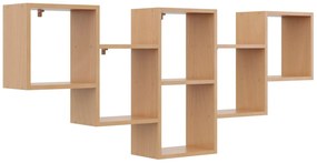 Minimalistyczna półka na ścianę w kolorze buk B1-E47