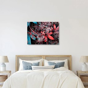 Abstrakcyjny obraz egzotycznych kwiatów (70x50 cm)