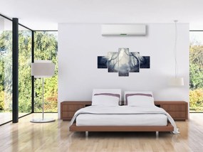 Obraz- Las we mgle (125x70 cm)