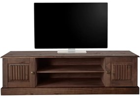 Brązowa szafka pod TV z litego drewna sosnowego 45x40 cm Mille – Støraa