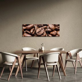 Obraz ziaren kawy (z zegarem) (90x30 cm)