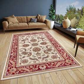Dywan Luxor Perski Florystyczny kremowo - czerwony 140 cm x 200 cm