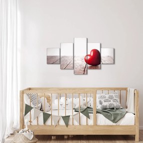 Obraz drewnianego serca (125x70 cm)
