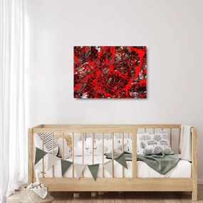 Obraz na szkle - Ekspresyjna abstrakcja (70x50 cm)