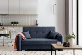 Sofa rozkładana z funkcją spania LAINE niebieska ELTAP