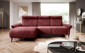 Narożnik STELVIO S układ L Lewostronny z funkcją elektrycznej regulacji głebokości siedziska i oparcia WERSAL