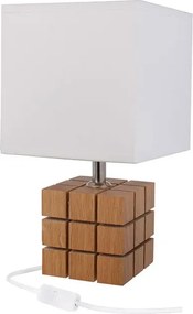 Brązowa drewniana lampka nocna kostka - 4X S230 C8-W81