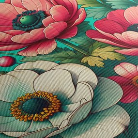 Obraz - Kwiaty na niebieskim tle (125x70 cm)