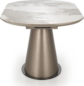 Stół Robinson z blatem w imitacji beżowego marmuru