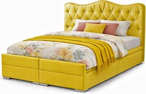 Podwójne łóżko z tapicerowanym zagłówkiem 160x200 E7-W52