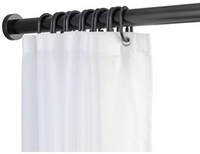 Czarny drążek teleskopowy do łazienki Wenko Luz, dł. 110-185 cm