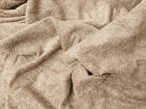 PrzytulneMieszkanie.pl Prześcieradło frotte EXCLUSIVE beżowe 140x200 cm
