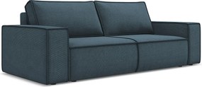 Kanapa 3-osobowa z funkcją spania - z tkaniny strukturalnej - jeans - KIMO