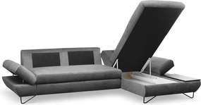 Narożnik LOFT z funkcją spania Regulowane zagłówki i podłokietniki Prawa strona Kronos 22