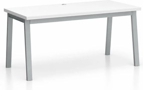 Biurko SINGLE LAYERS bez przegród, białe