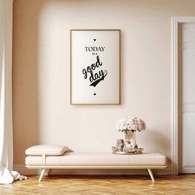 Plakat Today 21x30 cm z ramą złotą z marginesem ARTGEIST B