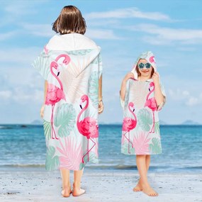 Zestaw rodzinny 2 szt. Ręczników plażowych FLAMINGO, kolorowe.