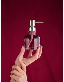 Ciemnoróżowy szklany dozownik do mydła 200 ml Atessa – Wenko