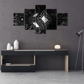 Obraz abstrakcyjnego sześcianu (125x70 cm)