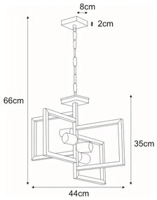 Designerska lampa wisząca w stylu loftowym - S100 M4-Z08